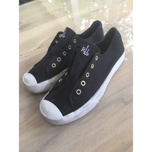 ralph lauren women's canvas sneakers